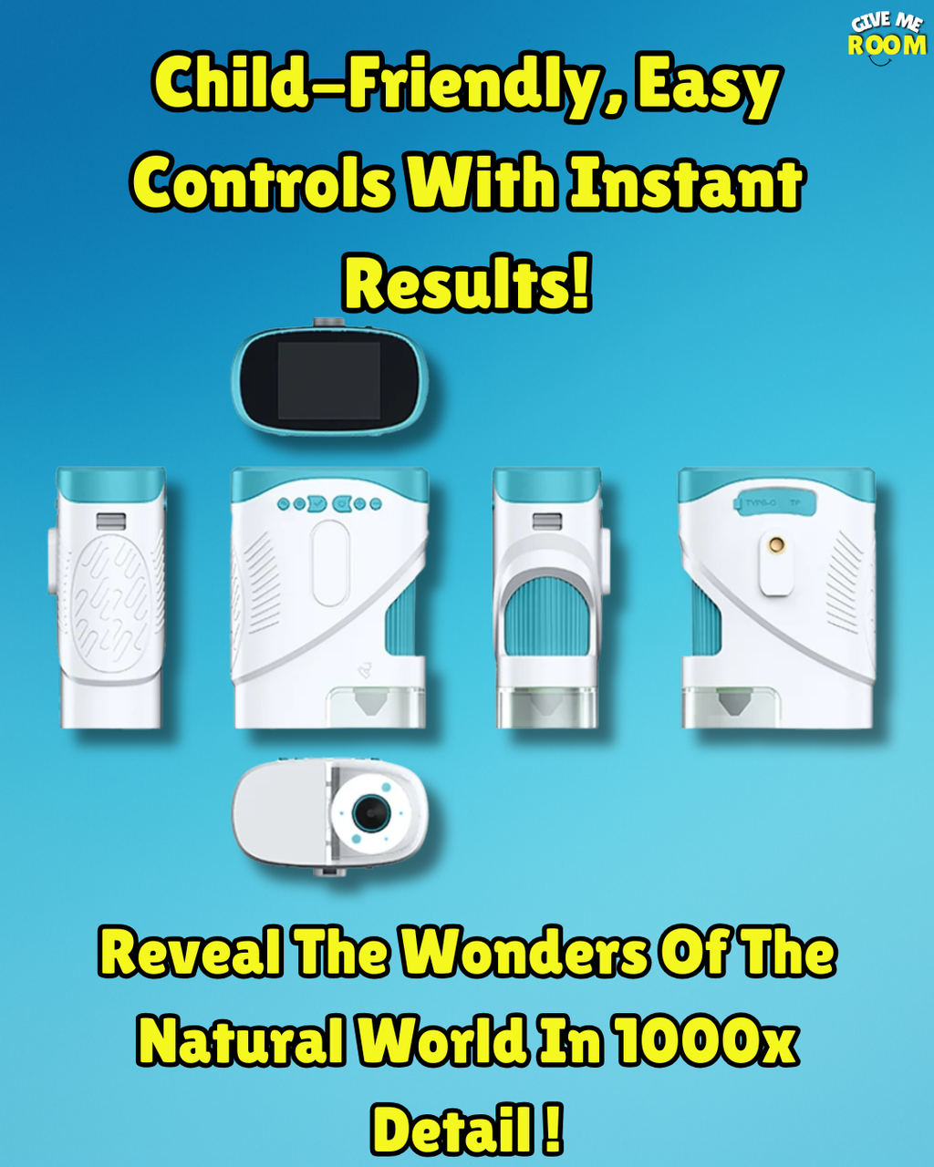 Kids Discovery Microscope - Digital Screen • 1000X Zoom • STEM Toy