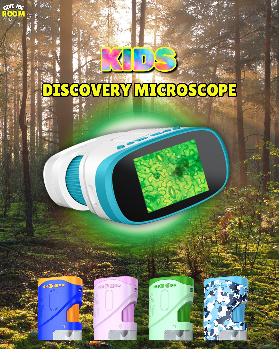 Kids Discovery Microscope - Digital Screen • 1000X Zoom • STEM Toy